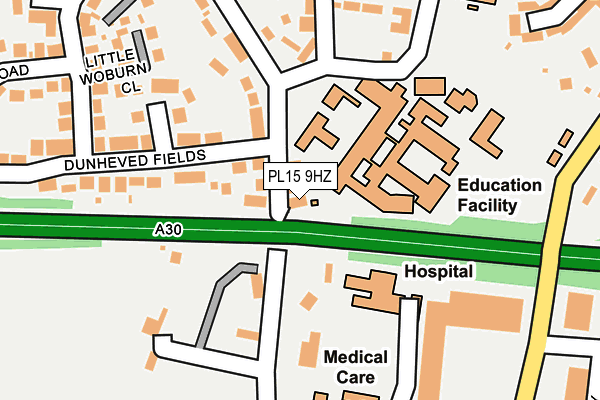 PL15 9HZ map - OS OpenMap – Local (Ordnance Survey)