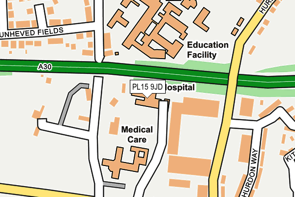 PL15 9JD map - OS OpenMap – Local (Ordnance Survey)