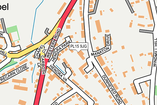 PL15 9JG map - OS OpenMap – Local (Ordnance Survey)