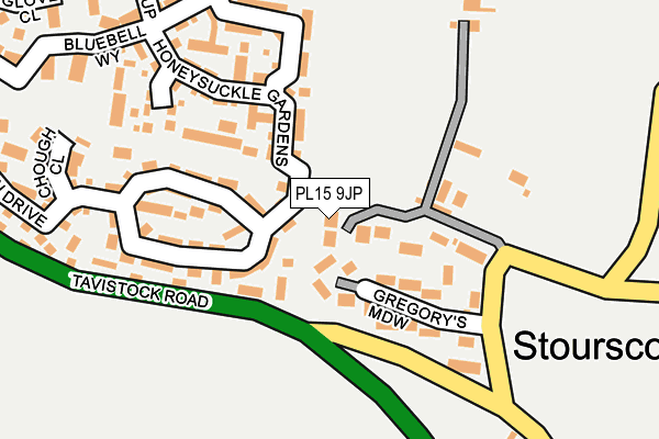 PL15 9JP map - OS OpenMap – Local (Ordnance Survey)