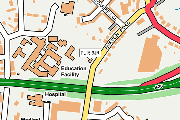PL15 9JR map - OS OpenMap – Local (Ordnance Survey)