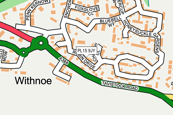 PL15 9JY map - OS OpenMap – Local (Ordnance Survey)