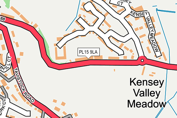 PL15 9LA map - OS OpenMap – Local (Ordnance Survey)