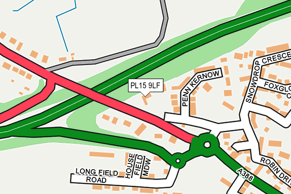 PL15 9LF map - OS OpenMap – Local (Ordnance Survey)