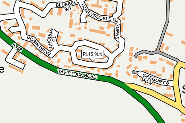 PL15 9LN map - OS OpenMap – Local (Ordnance Survey)