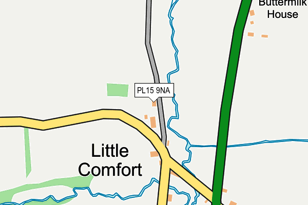 PL15 9NA map - OS OpenMap – Local (Ordnance Survey)