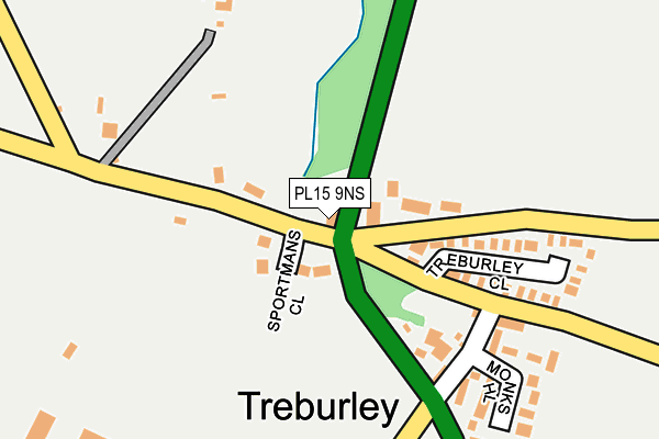 PL15 9NS map - OS OpenMap – Local (Ordnance Survey)