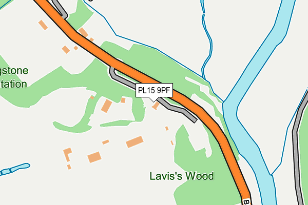PL15 9PF map - OS OpenMap – Local (Ordnance Survey)