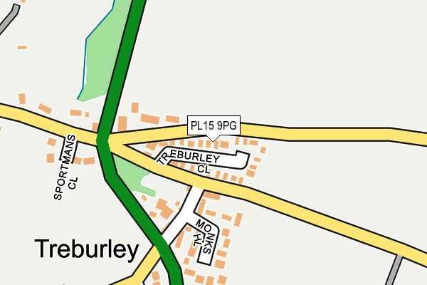 PL15 9PG map - OS OpenMap – Local (Ordnance Survey)