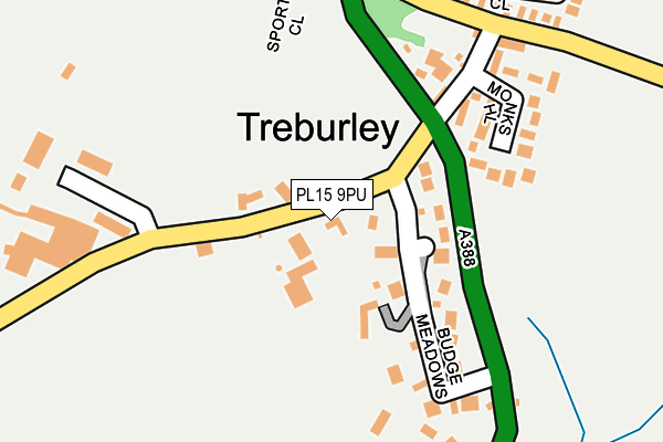 PL15 9PU map - OS OpenMap – Local (Ordnance Survey)