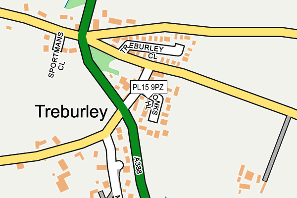 PL15 9PZ map - OS OpenMap – Local (Ordnance Survey)