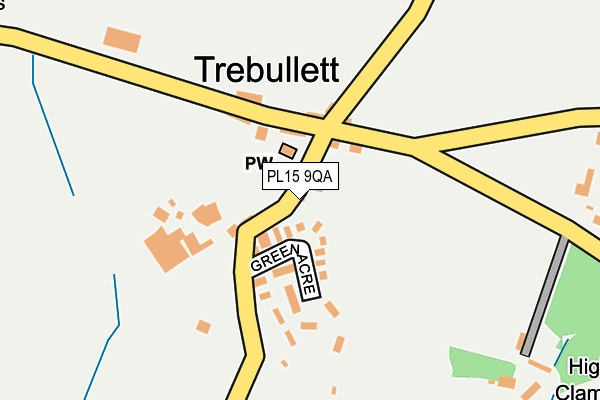 PL15 9QA map - OS OpenMap – Local (Ordnance Survey)