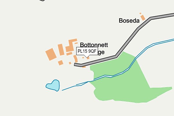 PL15 9QF map - OS OpenMap – Local (Ordnance Survey)