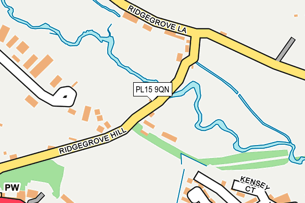 PL15 9QN map - OS OpenMap – Local (Ordnance Survey)