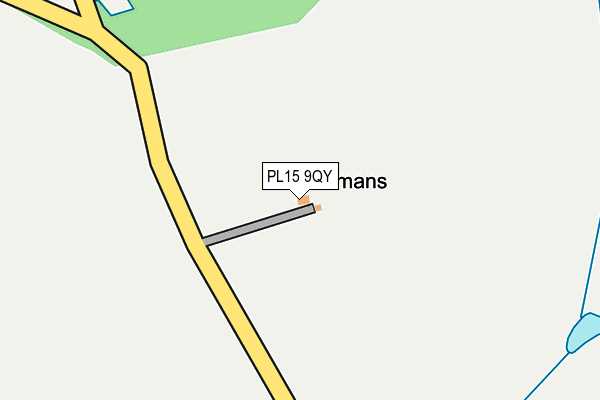 PL15 9QY map - OS OpenMap – Local (Ordnance Survey)