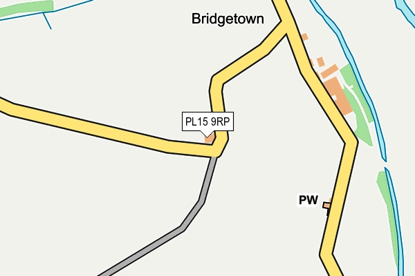 PL15 9RP map - OS OpenMap – Local (Ordnance Survey)