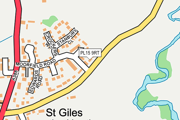 PL15 9RT map - OS OpenMap – Local (Ordnance Survey)