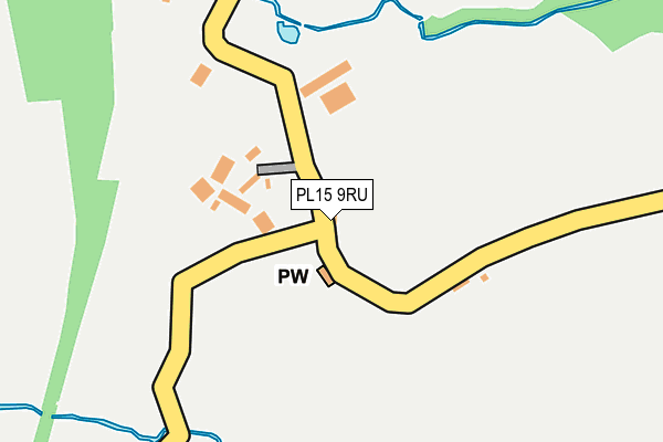 PL15 9RU map - OS OpenMap – Local (Ordnance Survey)