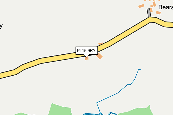 PL15 9RY map - OS OpenMap – Local (Ordnance Survey)