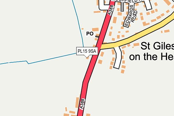 PL15 9SA map - OS OpenMap – Local (Ordnance Survey)