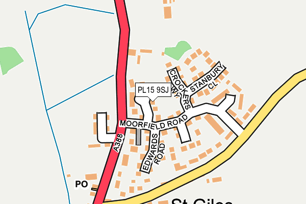 PL15 9SJ map - OS OpenMap – Local (Ordnance Survey)