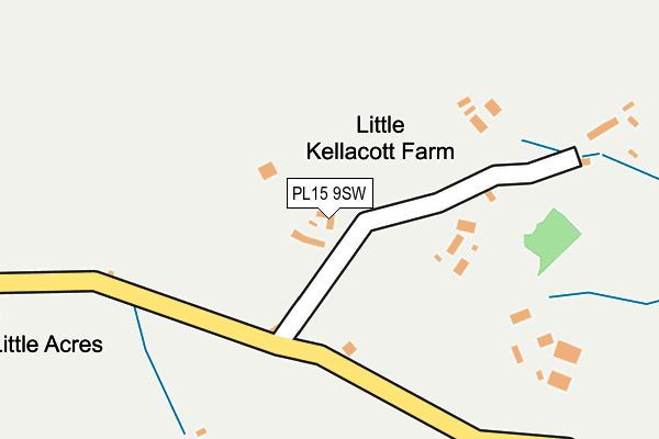 PL15 9SW map - OS OpenMap – Local (Ordnance Survey)