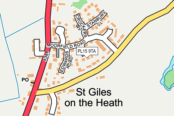 PL15 9TA map - OS OpenMap – Local (Ordnance Survey)