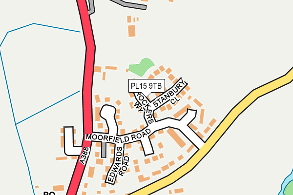 PL15 9TB map - OS OpenMap – Local (Ordnance Survey)