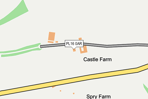 PL16 0AR map - OS OpenMap – Local (Ordnance Survey)