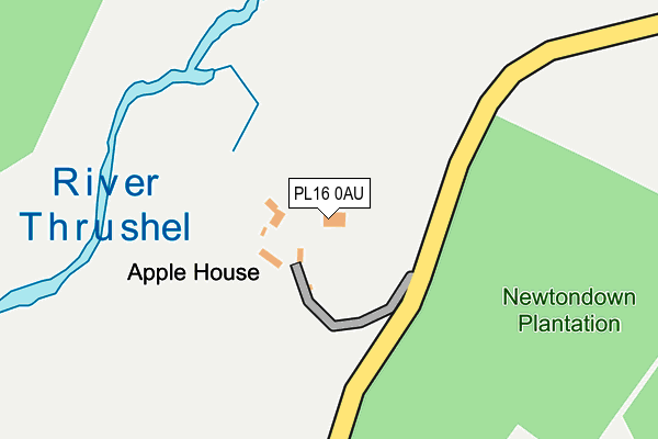 PL16 0AU map - OS OpenMap – Local (Ordnance Survey)