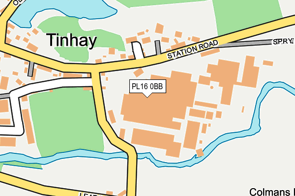 PL16 0BB map - OS OpenMap – Local (Ordnance Survey)