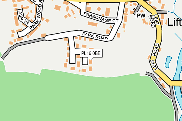 PL16 0BE map - OS OpenMap – Local (Ordnance Survey)