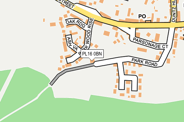 PL16 0BN map - OS OpenMap – Local (Ordnance Survey)