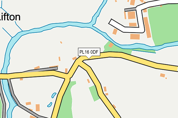 PL16 0DF map - OS OpenMap – Local (Ordnance Survey)