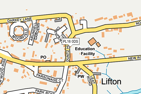 PL16 0DS map - OS OpenMap – Local (Ordnance Survey)