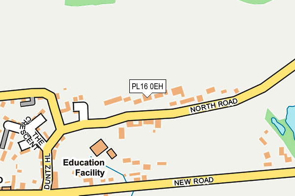 PL16 0EH map - OS OpenMap – Local (Ordnance Survey)