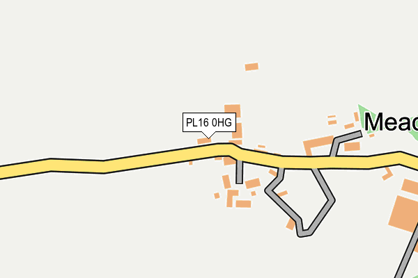 PL16 0HG map - OS OpenMap – Local (Ordnance Survey)