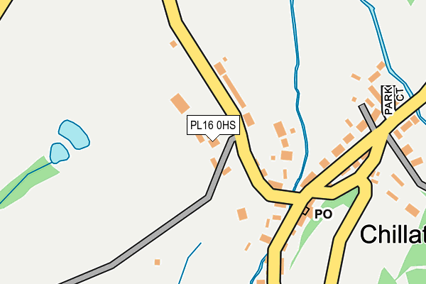 PL16 0HS map - OS OpenMap – Local (Ordnance Survey)