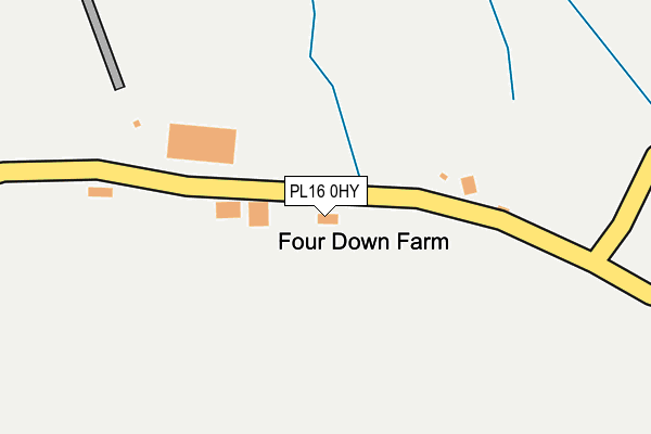 PL16 0HY map - OS OpenMap – Local (Ordnance Survey)