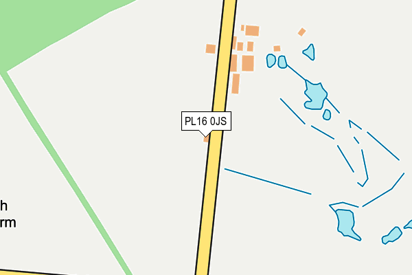 PL16 0JS map - OS OpenMap – Local (Ordnance Survey)