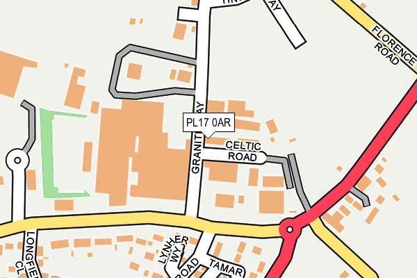 PL17 0AR map - OS OpenMap – Local (Ordnance Survey)