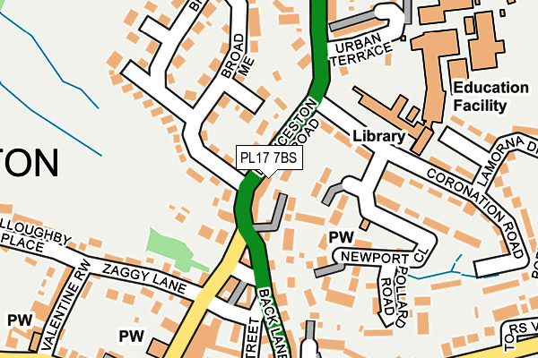 PL17 7BS map - OS OpenMap – Local (Ordnance Survey)