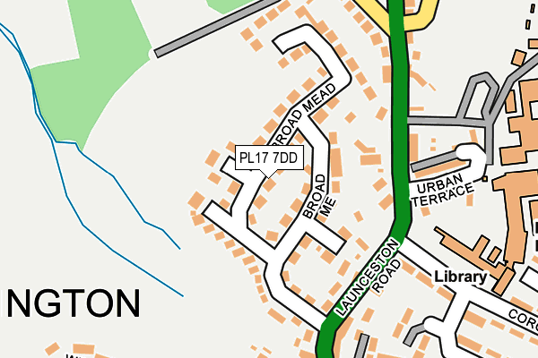 PL17 7DD map - OS OpenMap – Local (Ordnance Survey)