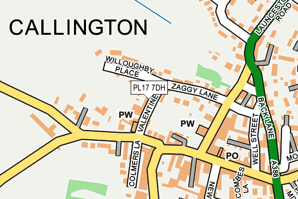 PL17 7DH map - OS OpenMap – Local (Ordnance Survey)