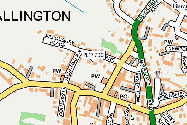 PL17 7DQ map - OS OpenMap – Local (Ordnance Survey)