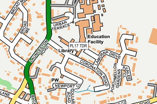 PL17 7DR map - OS OpenMap – Local (Ordnance Survey)