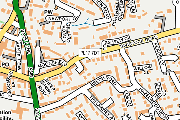 PL17 7DT map - OS OpenMap – Local (Ordnance Survey)