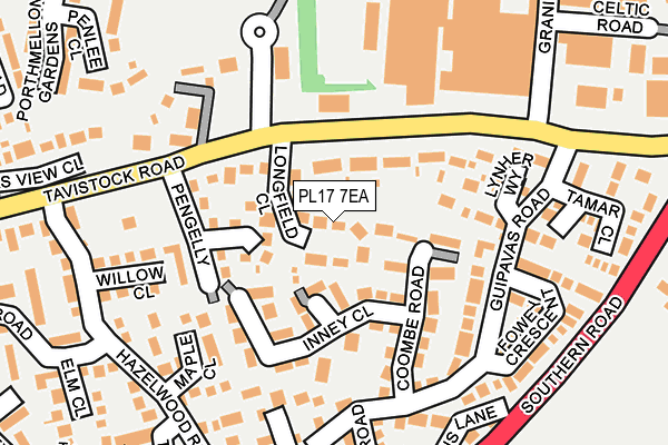 PL17 7EA map - OS OpenMap – Local (Ordnance Survey)
