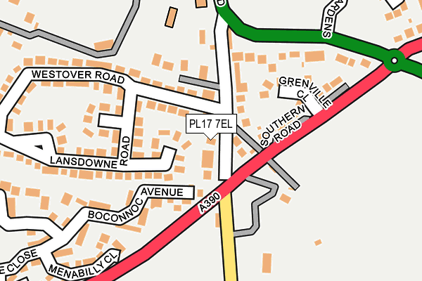 PL17 7EL map - OS OpenMap – Local (Ordnance Survey)