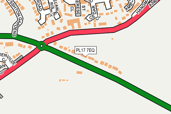 PL17 7EQ map - OS OpenMap – Local (Ordnance Survey)